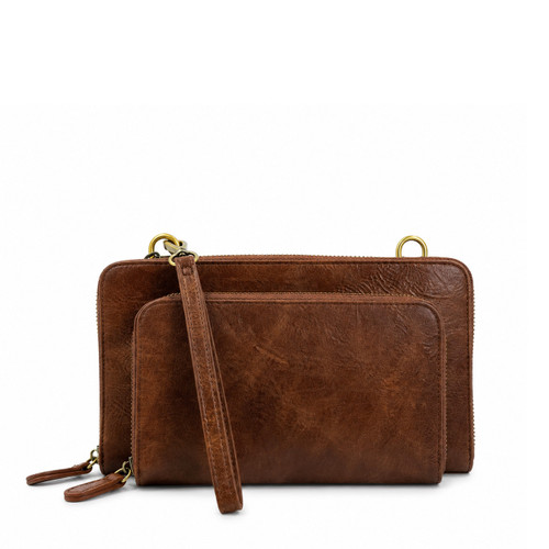 Wren Convertible Wristlet - Brown