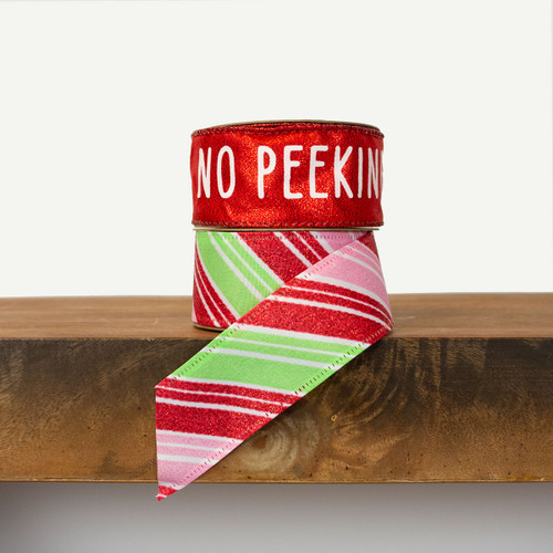 Bright Stripes Ribbon & No Peeking Ribbon Set