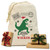 T-Rex Do Not Open Natural Drawstring Gift Sack