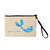 Blue Mermaid Tail Natural Zip Pouch