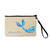 Blue Mermaid Tail Natural Zip Pouch