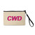 Shadow Letters Natural Zip Pouch