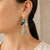 Double Semi-Circle Clay Tassel Earrings- Greys