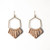 Suede Tassel Hexagon Earrings-Dusty Pink