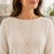 Teardrop Beaded Necklace Set - Ivory