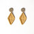 Rattan Rhombus Drop Earrings-Lt. Brown