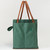 Sea Green Canvas Market Tote - Embroidered