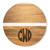 Acacia & Stone Reversible Round Board- Engraved Circle Monogram