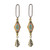 Aztec & Gold Leaves Drop Earrings