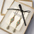 Aztec & Gold Leaves Drop Earrings