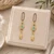 Aztec & Gold Leaves Drop Earrings