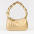Metallic Gold Braided Hobo Tote