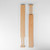 The set of two bamboo drawer dividers are displayed against a white background, with one divider fully compressed and the other fully expanded to demonstrate their adjustable length.
