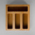Empty, shot down image of the bamboo bag oranizer.