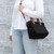 Black Puffy Lunch Tote