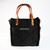 Black Puffy Lunch Tote- Embroidered