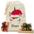 Santa Unicorn Natural Drawstring Gift Sack