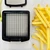Large-dice chopper grid insert shown with potato fries; vegetable dicer blade