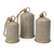 Rustic metal bells with jute loops