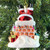 Santa Down The Chimney Glass Ornament