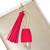 Hot Pink Tassel Charging Key Chain