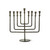 A clear, isolated product shot of the empty Liora Menorah against a plain white background, showcasing its stylish, modern silhouette.