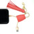 Tassel Charging Key Chain - Coral - Stamped