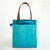 Aquamarine Canvas Market Tote- Embroidered