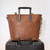 Olivia Organized Tote - Brown - Stamped - NEW