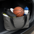 The large, 21-liter tote is shown being used as a car organizer, sitting on the passenger seat and filled with a basketball, water bottle, and other essentials.