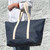 Navy Stono Carryall Medium Zip Tote- Named - NEW