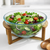 Large Glass Serving Bowl & Stand