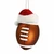 Christmas Kickoff Football Glass Ornament