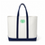 Stono Large Essentials Tote - White/Navy - Monogrammed - NEW