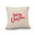 Merry Christmas Script Natural Pillow Cover
