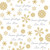 Gold Snowflakes Personalized Gift Wrap