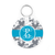 Grey Damask Key Chain
