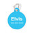 Bright Blue Round Pet Tag-Solid Color