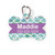 Sea Blue Scales Bone Pet Tag - Pattern