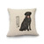 Black Lab Natural Pillow Cover