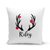 Antler Ornaments White Pillow Cover Personalized