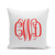 Vine Monogram White Pillow Cover - Personalized