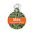 Green Camo Round Pet Tag