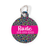 Neon Leopard Round Pet Tag