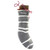 Gray Sweater Stripes Stocking - Personalized