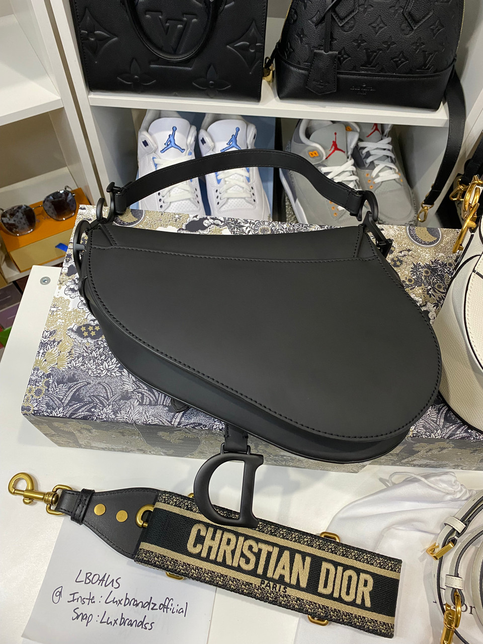 Dior Saddle Bag Black LBOAUS
