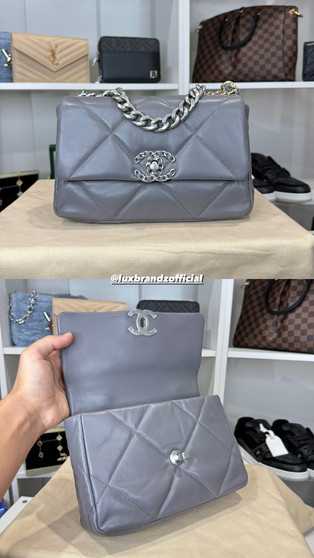 Chanel Grey Medium Flap Bag