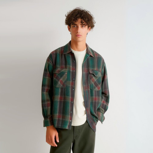 Rustic Highland Plaid Flannel Shirt