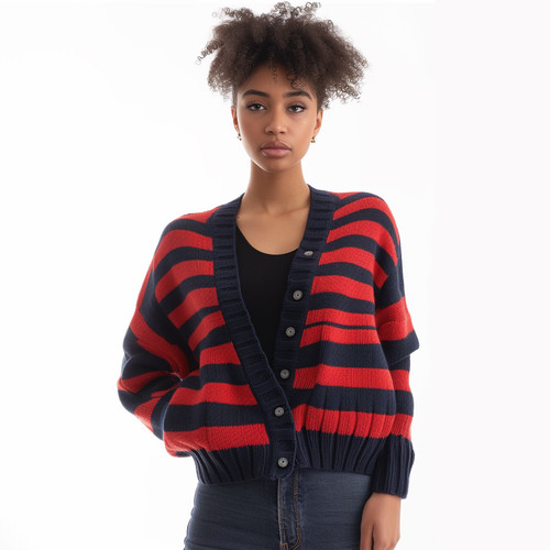 Bold Stripes Oversized Cardigan