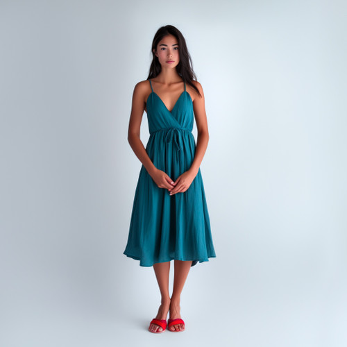 Summer Breeze V-Neck Midi Dress
